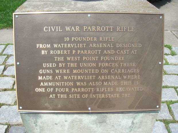 CIVIL WAR PARROTT RIFLE WAR MEMORIAL CANNON PLAQUE