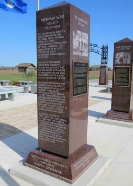 BATTLE FOR HUE WAR MEMORIAL PILLAR SIDE A