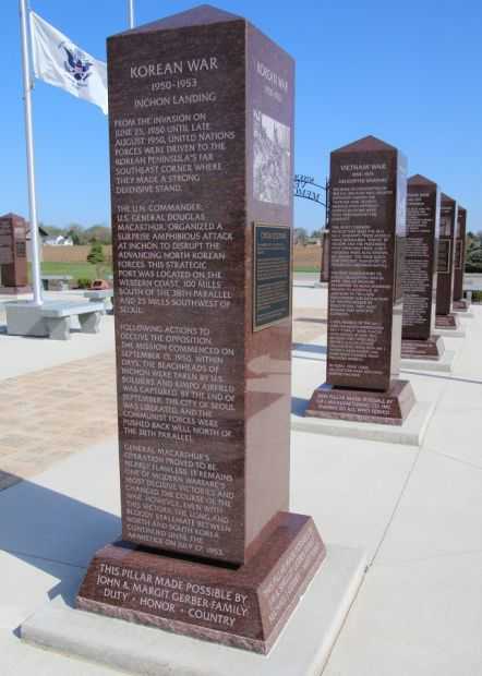 CHOSIN RESERVOIR WAR MEMORIAL PILLAR SIDE A