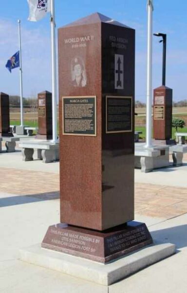 MARCIA GATES WAR MEMORIAL PILLAR