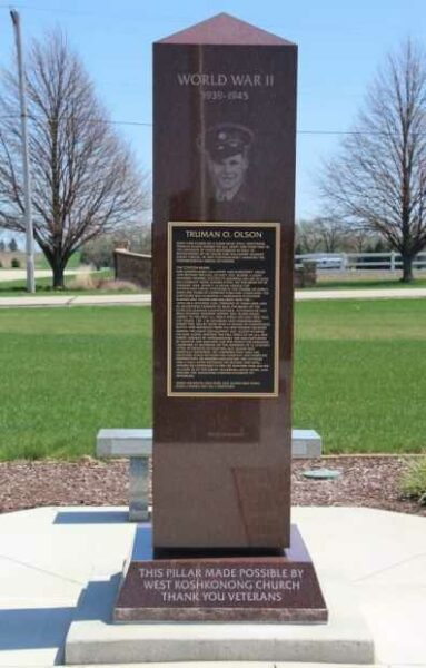 TRUMAN O. OLSON WAR MEMORIAL PILLAR