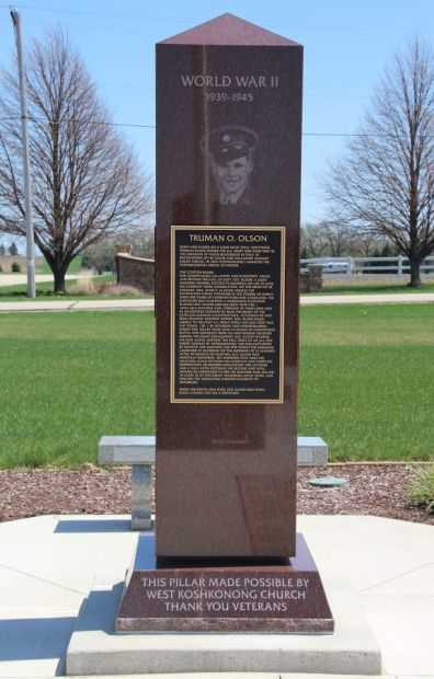 TRUMAN O. OLSON WAR MEMORIAL PILLAR