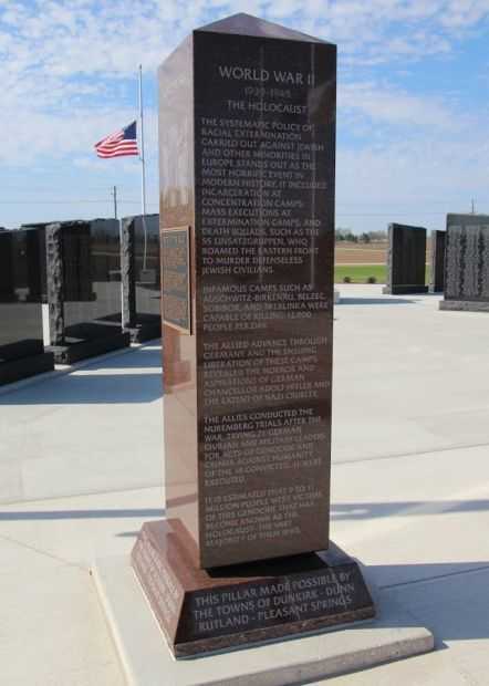 BATTLE OF THE BULGE WAR MEMORIAL PILLAR SIDE A