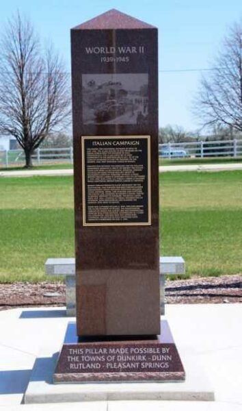ITALIAN CAMPAIGN WAR MEMORIAL PILLAR