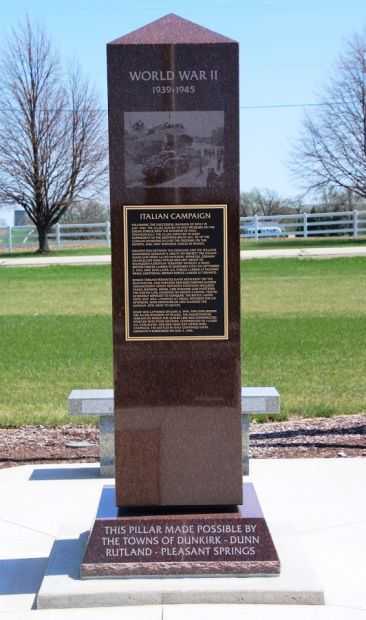 ITALIAN CAMPAIGN WAR MEMORIAL PILLAR
