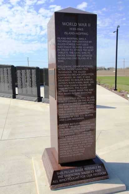 IWO JIMA WAR MEMORIAL PILLAR SIDE B