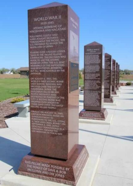 IWO JIMA WAR MEMORIAL PILLAR SIDE A