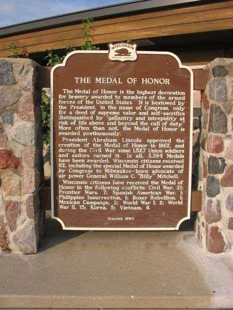 WISCONSIN MEDAL OF HONOR MEMORIAL PLAQUE