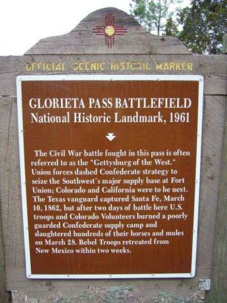 GLORIETA PASS BATTLEFIELD WAR MEMORIAL MARKER