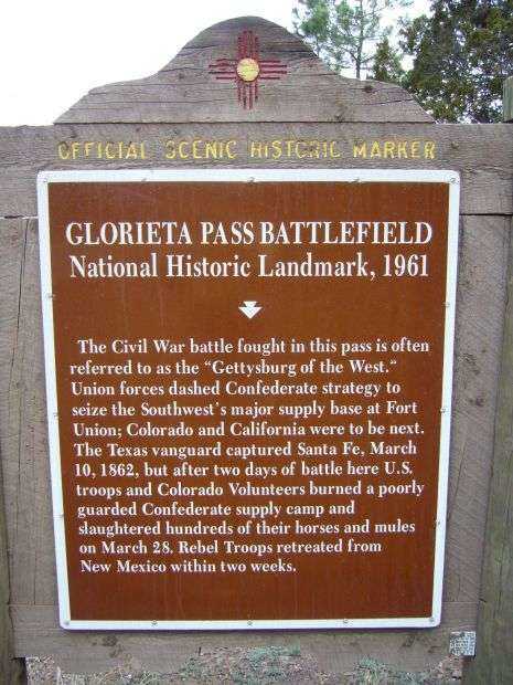 GLORIETA PASS BATTLEFIELD WAR MEMORIAL MARKER