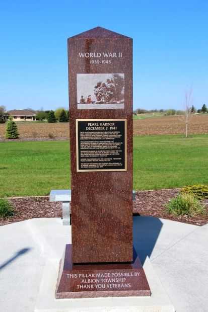 PEARL HARBOR DECEMBER 7, 1941 WAR MEMORIAL PILLAR