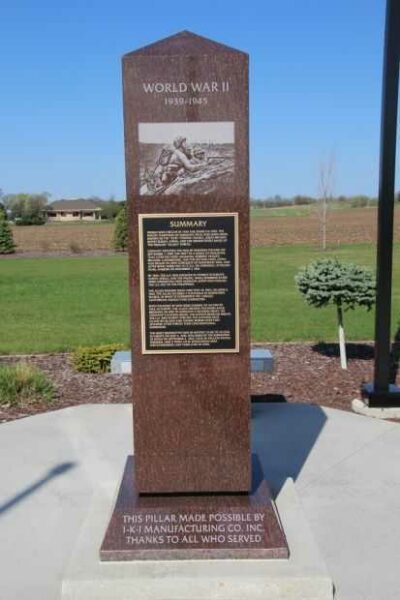 SUMMARY WORLD WAR II MEMORIAL PILLAR