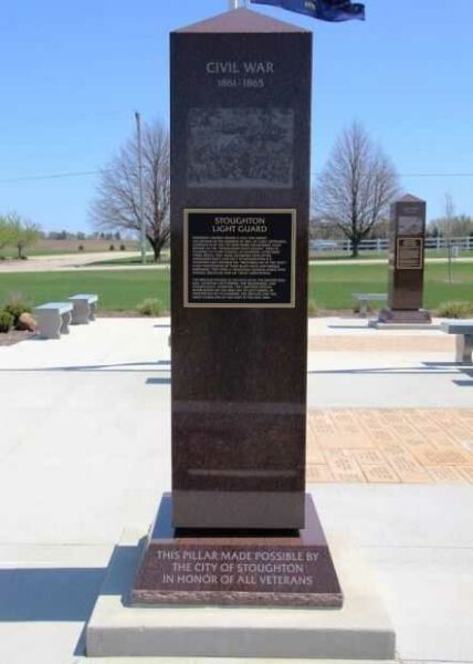 STOUGHTON LIGHT GUARD WAR MEMORIAL PILLAR