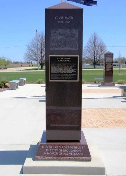 STOUGHTON LIGHT GUARD WAR MEMORIAL PILLAR