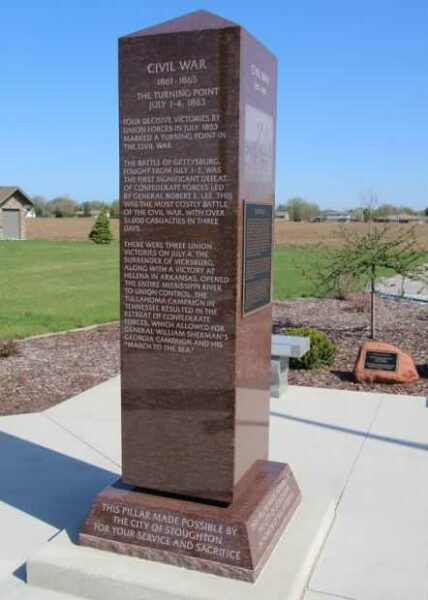 SUMMARY CIVIL WAR MEMORIAL PILLAR SIDE A