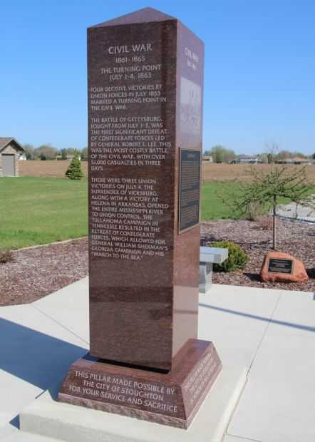 SUMMARY CIVIL WAR MEMORIAL PILLAR SIDE A