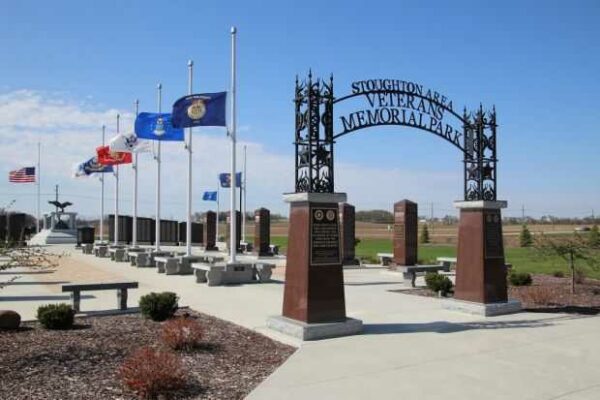 STOUGHTON AREA VETERANS MEMORIAL PARK ENTRANCE GATE