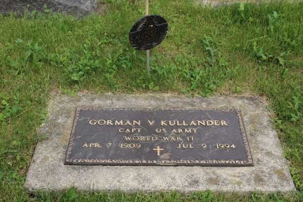 GORMAN V KULLANDER MEMORIAL CEMETERY STONE