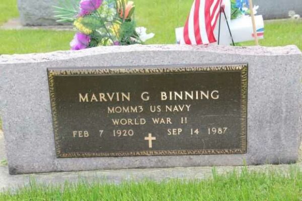 MARVIN G BINNING MEMORIAL CEMETERY STONE
