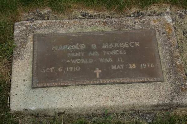 HAROLD R HARBECK MEMORIAL CEMETERY STONE