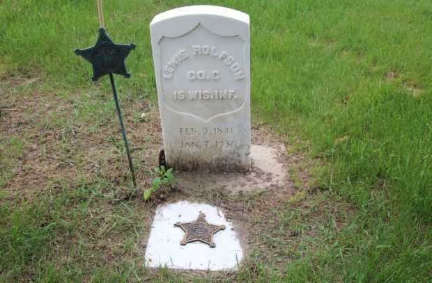 LEWIS ROLFSON MEMORIAL CEMETERY STONE
