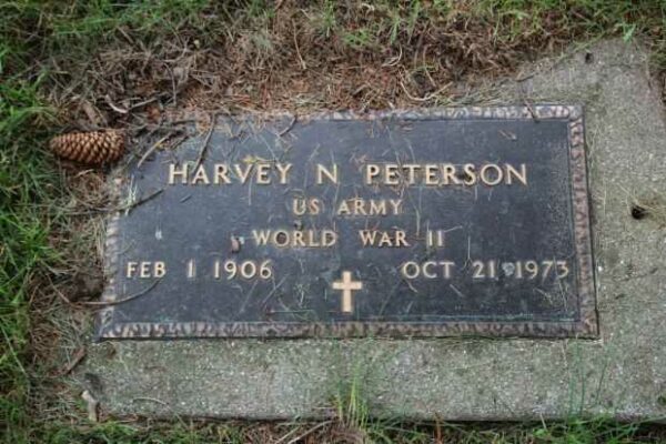 HARVEY N PETERSON MEMORIAL CEMETERY STONE