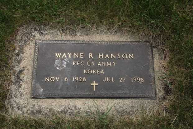 WAYNE R HANSON MEMORIAL CEMETERY STONE