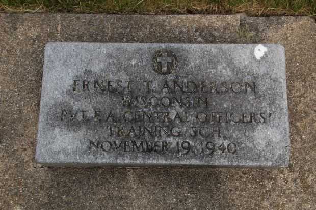 ERNEST T. ANDERSON MEMORIAL CEMETERY STONE