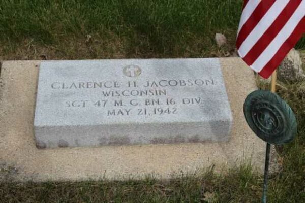 CLARENCE H. JACOBSON MEMORIAL CEMETERY STONE
