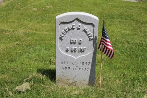 JEROME D WAITE MEMORIAL CEMETERY STONE