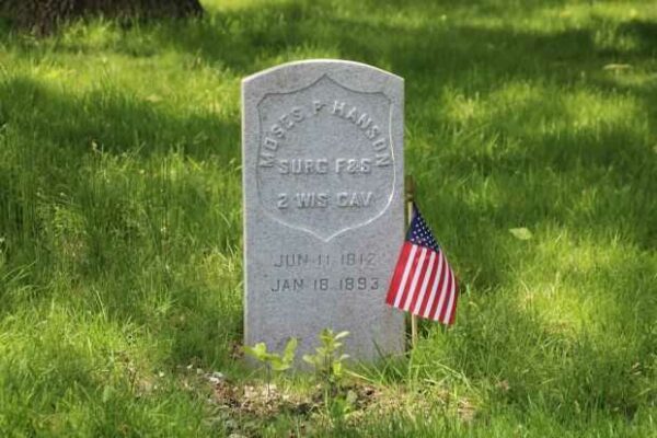 MOSES P HANSON MEMORIAL CEMETERY STONE