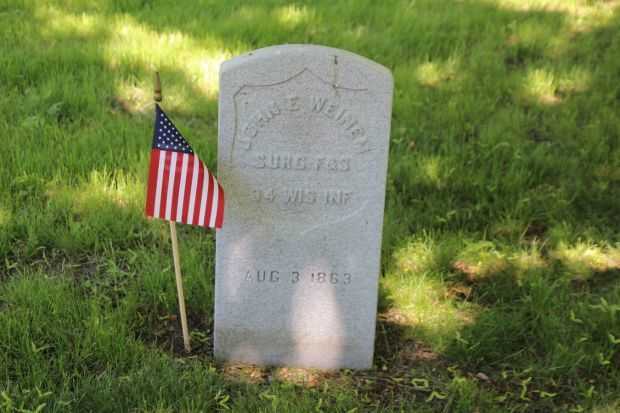 JOHN E WEINEM MEMORIAL CEMETERY STONE