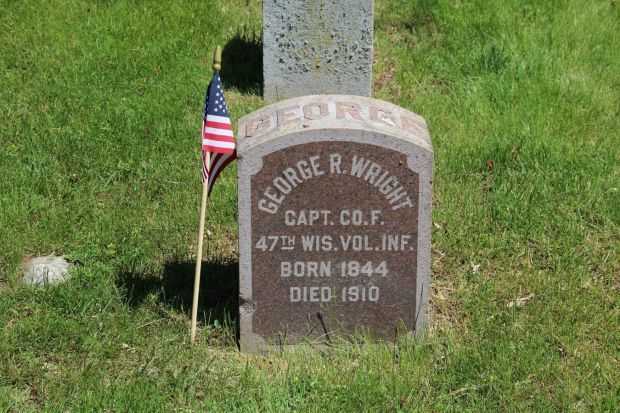 GEORGE R. WRIGHT MEMORIAL CEMETERY STONE