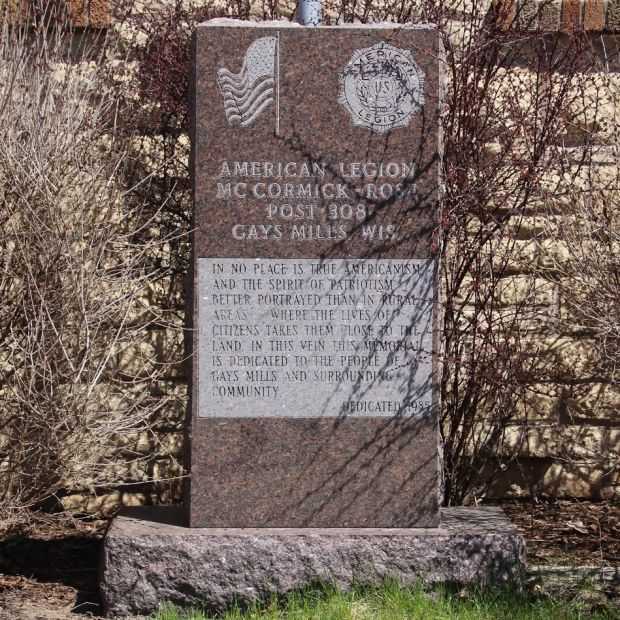 AMERICAN LEGION POST 308 VETERANS MEMORIAL