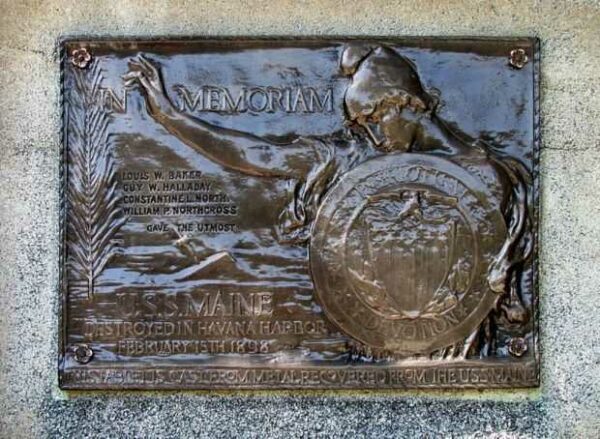 ORANGE SPANISH-AMERICAN WAR MEMORIAL PLAQUE A