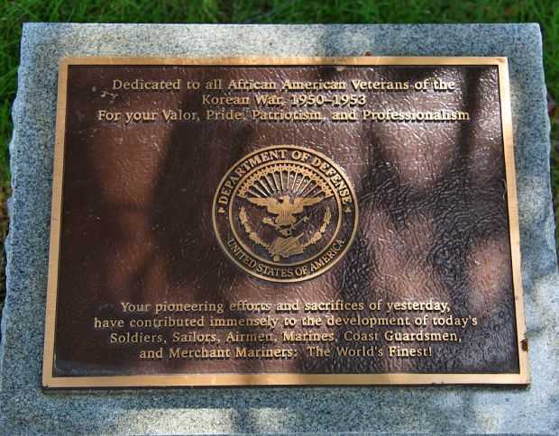AFRICAN AMERICAN VETERANS OF THE KOREAN WAR MEMORIAL PLAQUE