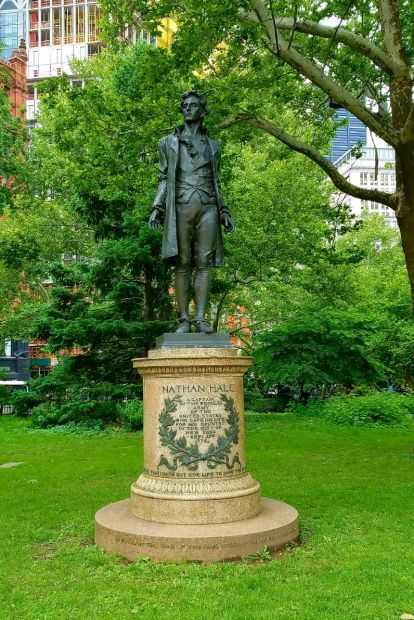 NATHAN HALE CITY HALL PARK MEMORIAL