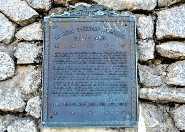 GEORGIA VETERANS MEMORIAL STATE PARK PLAQUE