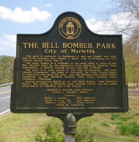 THE BELL BOMBER PARK MEMORIAL MARKER