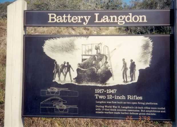 BATTERY LANGDON WAR MEMORIAL MARKER