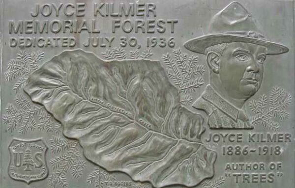 JOYCE KILMER MEMORIAL FOREST PLAQUE B