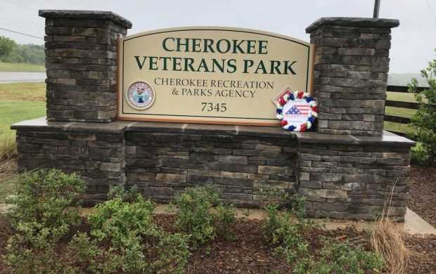 CHEROKEE VETERANS PARK MEMORIAL MARKER
