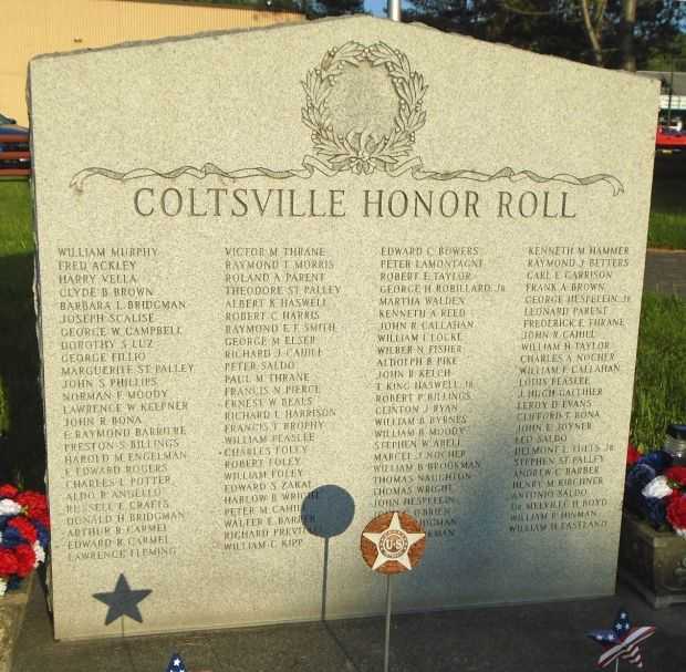 COLTSVILLE HONOR ROLL MEMORIAL