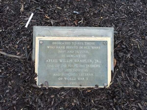ATLEE WILLIS WAMPLER, JR. WAR VETERANS MEMORIAL PLAQUE