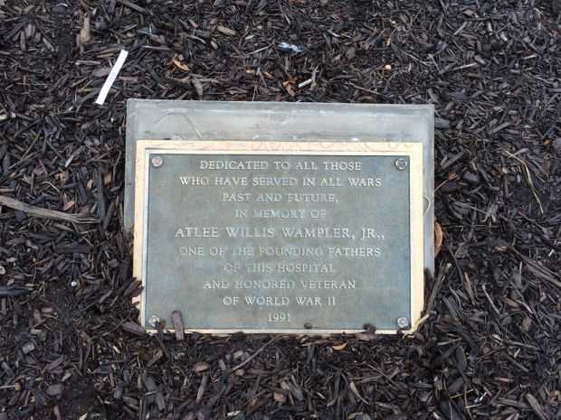 ATLEE WILLIS WAMPLER, JR. WAR VETERANS MEMORIAL PLAQUE