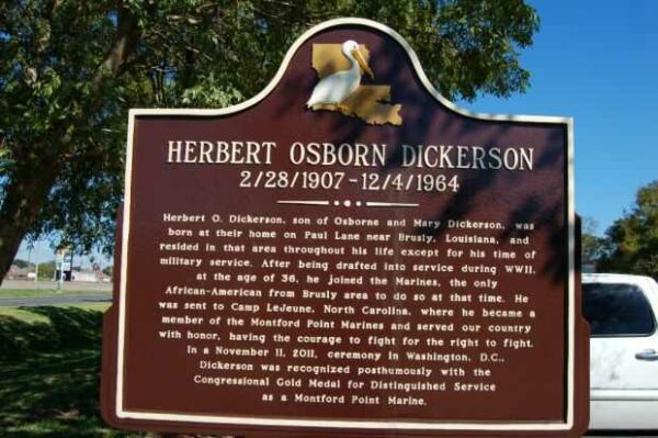 HERBERT OSBORN DICKERSON MEDAL OF HONOR MEMORIAL MARKER
