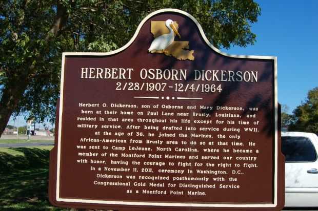 HERBERT OSBORN DICKERSON MEDAL OF HONOR MEMORIAL MARKER