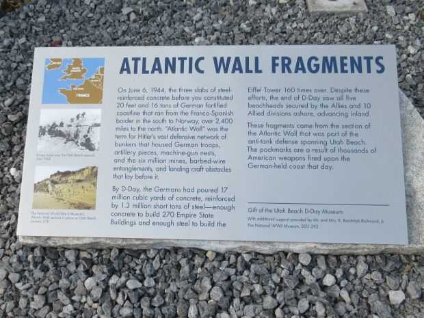 ATLANTIC WALL FRAGMENTS MEMORIAL PLAQUE