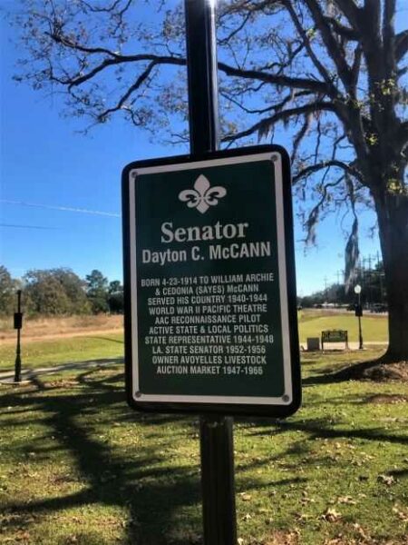 SENATOR DAYTON C. MCCANN MEMORIAL PLAQUE