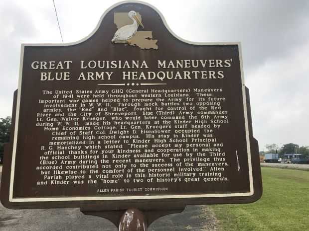 GREAT LOUISIANA MANUVERS’ BLUE ARMY HEADQUARTERS MEMORIAL MARKER